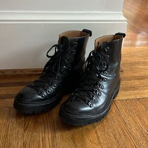 Grenson Nanette Lace-Up Women’s Hiker Boots, Size 7 (UK 4.5), Black